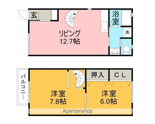 NOVA VILLAGE(2LDK/1階)の間取り写真