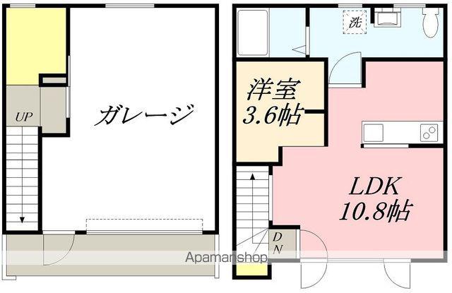 BASE G(1LDK/2階)の間取り写真
