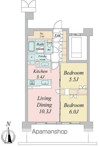 トラープランド蒼麗館(2LDK/1階)の間取り写真