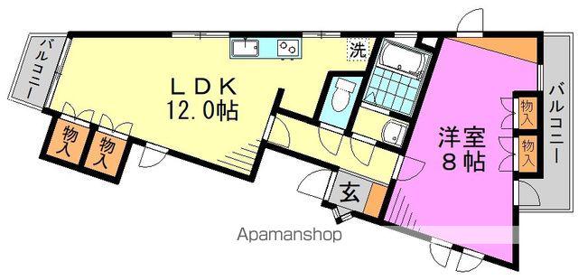 K-FLAT(1LDK/3階)の間取り写真