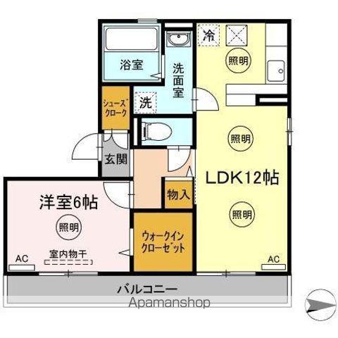 桜 サライ(1LDK/1階)の間取り写真