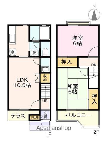 テラスエトワールⅡ(2LDK)の間取り写真