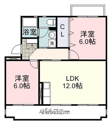 グレースヴィラⅡ(2LDK/1階)の間取り写真