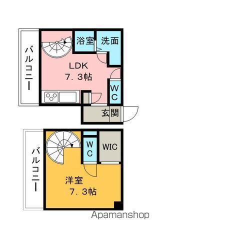 ラビーナ櫛原(1LDK/1階)の間取り写真