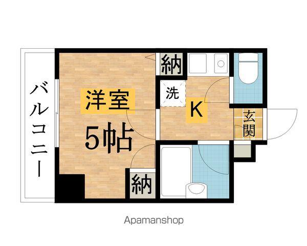 第5サンライズマンション(1K/3階)の間取り写真