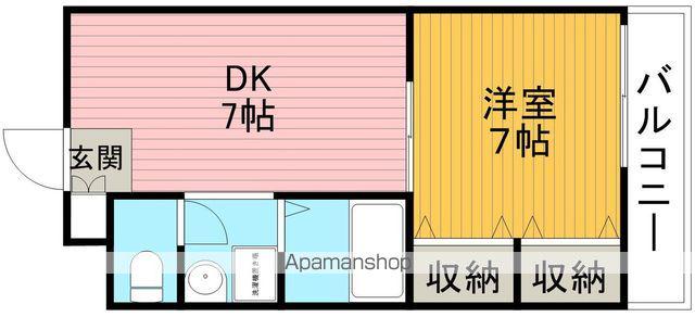 チェリーヒル刀根山(1DK/1階)の間取り写真