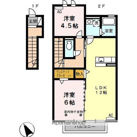 リエート・フジ(2LDK/2階)の間取り写真