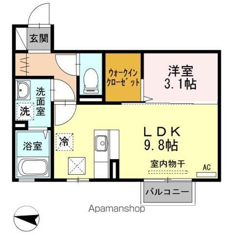 ラ セジュールⅡ(1LDK/1階)の間取り写真