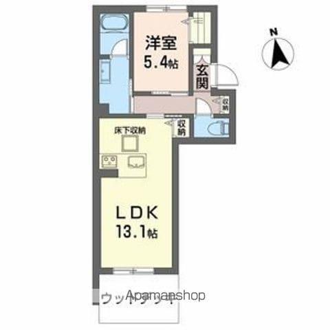 シャーメゾン加納神明(1LDK/1階)の間取り写真