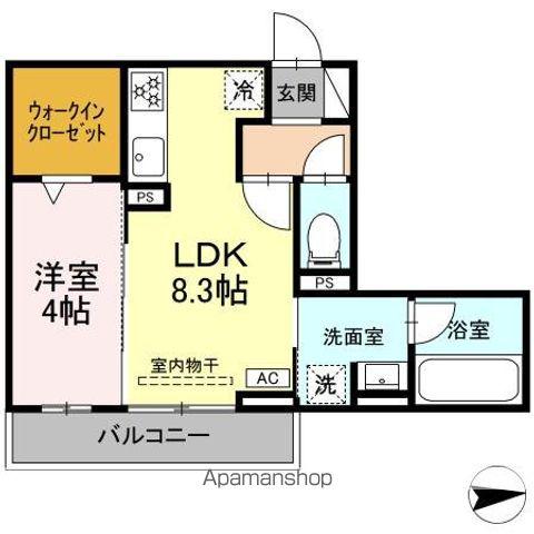 LEONE RESIDENCE(1LDK/2階)の間取り写真