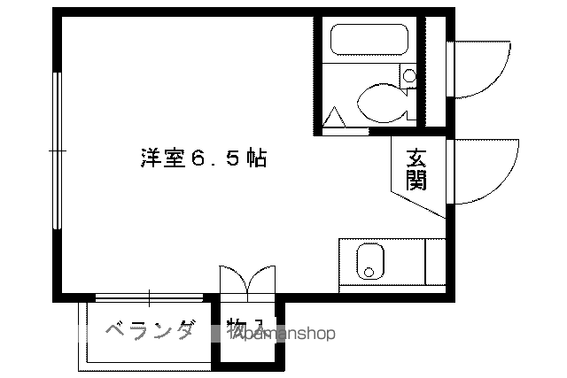 カサローゼヨシダ(ワンルーム/3階)の間取り写真