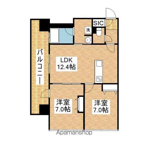 さくらHILLS NISHIKI PLATINUM RESIDE(2LDK/7階)の間取り写真