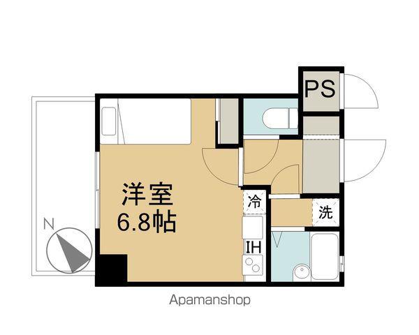 RR.うちま(ワンルーム/2階)の間取り写真