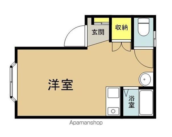 ジュネスクリエイトC(ワンルーム/2階)の間取り写真