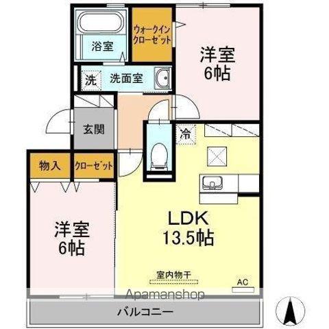 プラザ・エミネンス(2LDK/1階)の間取り写真