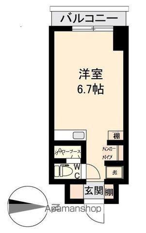 アソルティ東二番丁レジデンス(ワンルーム/11階)の間取り写真