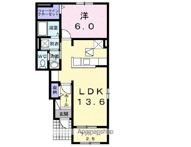 アイレジデンスⅠ番館(1LDK/1階)の間取り写真