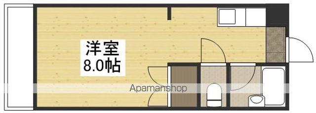 メゾンフルールⅡ(ワンルーム/1階)の間取り写真
