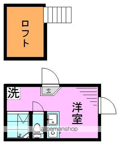 フェリスコサージュ(ワンルーム/2階)の間取り写真