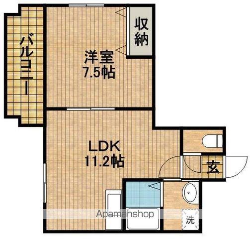 ザ・レジデンス元魚(1LDK/9階)の間取り写真