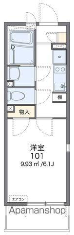 レオネクスト富士森の丘(1K/1階)の間取り写真