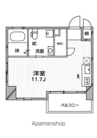 リエス千葉新宿(ワンルーム/2階)の間取り写真
