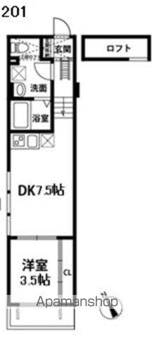 TSコート(1DK/2階)の間取り写真