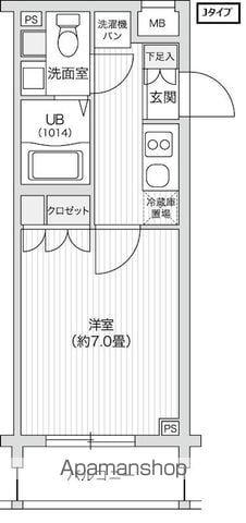 レジディア笹塚2(1K/3階)の間取り写真