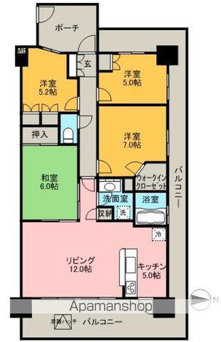 シンフォニーレジデンス(4LDK/4階)の間取り写真