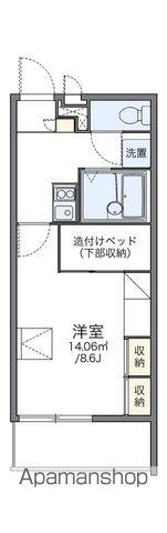 レオパレスクリスタル(1K/3階)の間取り写真