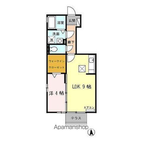 ベリルマーチ(1LDK/1階)の間取り写真