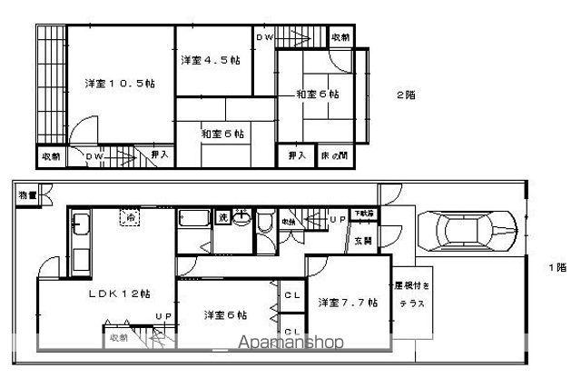 京都市烏丸線 北山駅(京都) 徒歩8分 2階建 築83年(6LDK)の間取り写真