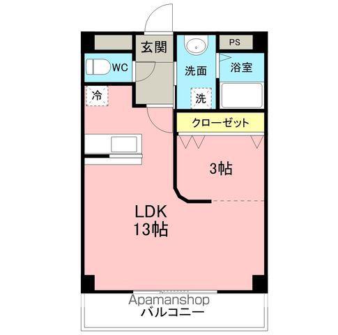 スカイコートマーヴィアイ(1LDK/2階)の間取り写真