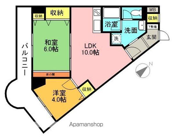 ARCO-1(2LDK/5階)の間取り写真