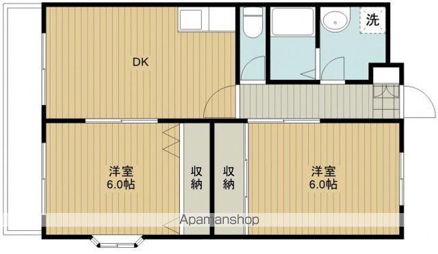 カサ・デ・イケダ アスール(2DK/1階)の間取り写真