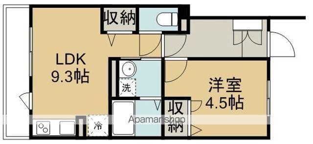 エメラルド(1LDK/1階)の間取り写真