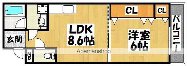 フジパレス草尾(1LDK/2階)の間取り写真