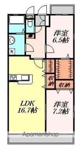 ルミエールⅡ(2LDK/3階)の間取り写真