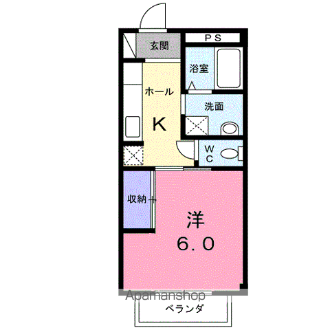 コーポみなみ1(1K/1階)の間取り写真