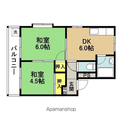 エンゼルハイツ(2DK/3階)の間取り写真
