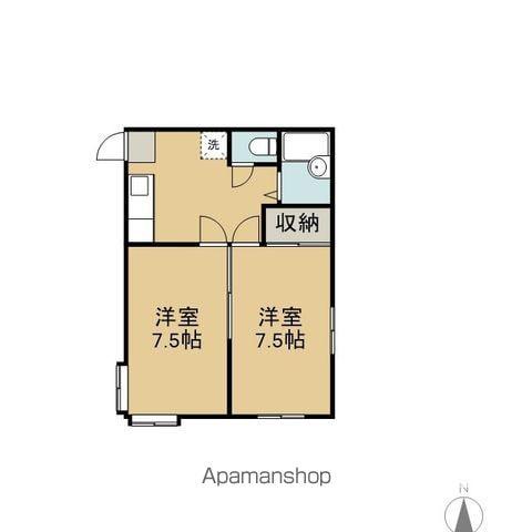 英友ハイツ(2DK/2階)の間取り写真