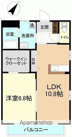 オプティコート(1LDK/2階)の間取り写真