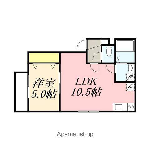 MA CHERIE R箱崎Ⅱ(1LDK/2階)の間取り写真