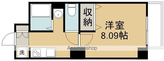 アスコット木ノ下(1K/3階)の間取り写真