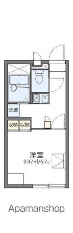 レオパレスコーポ川岸(1K/1階)の間取り写真