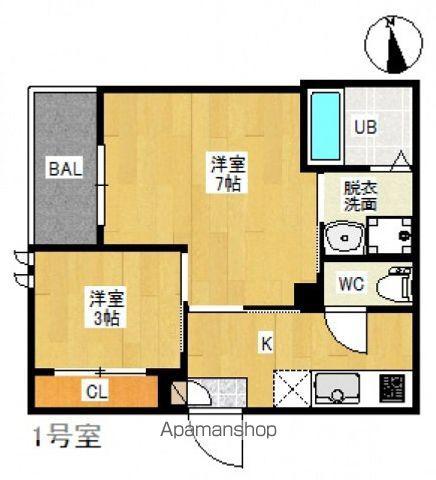 REGALEST LARC UJINAーMIYUKI Ⅰ(2K/3階)の間取り写真