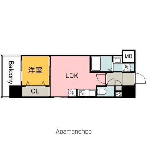 S-RESIDENCE空港通AWESOME(1LDK/12階)の間取り写真