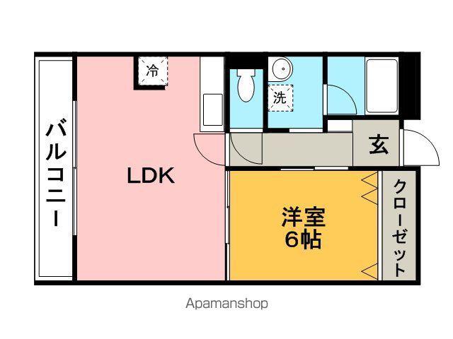 末広ロイヤルハイツ(1LDK/2階)の間取り写真