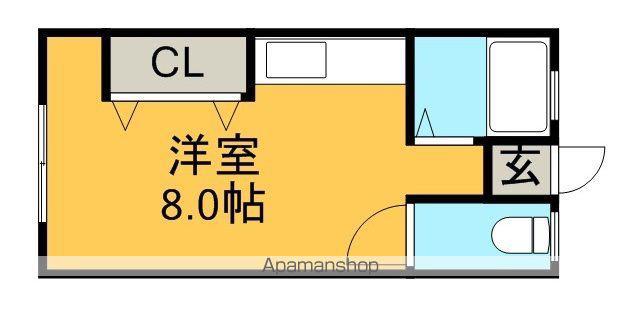 コーポ松尾(ワンルーム/2階)の間取り写真