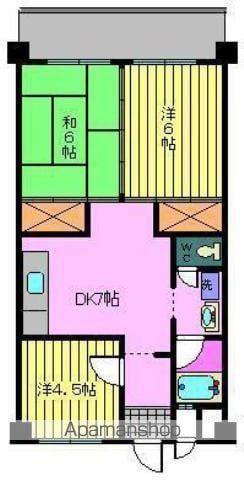 第87杉フラット(2LDK/4階)の間取り写真
